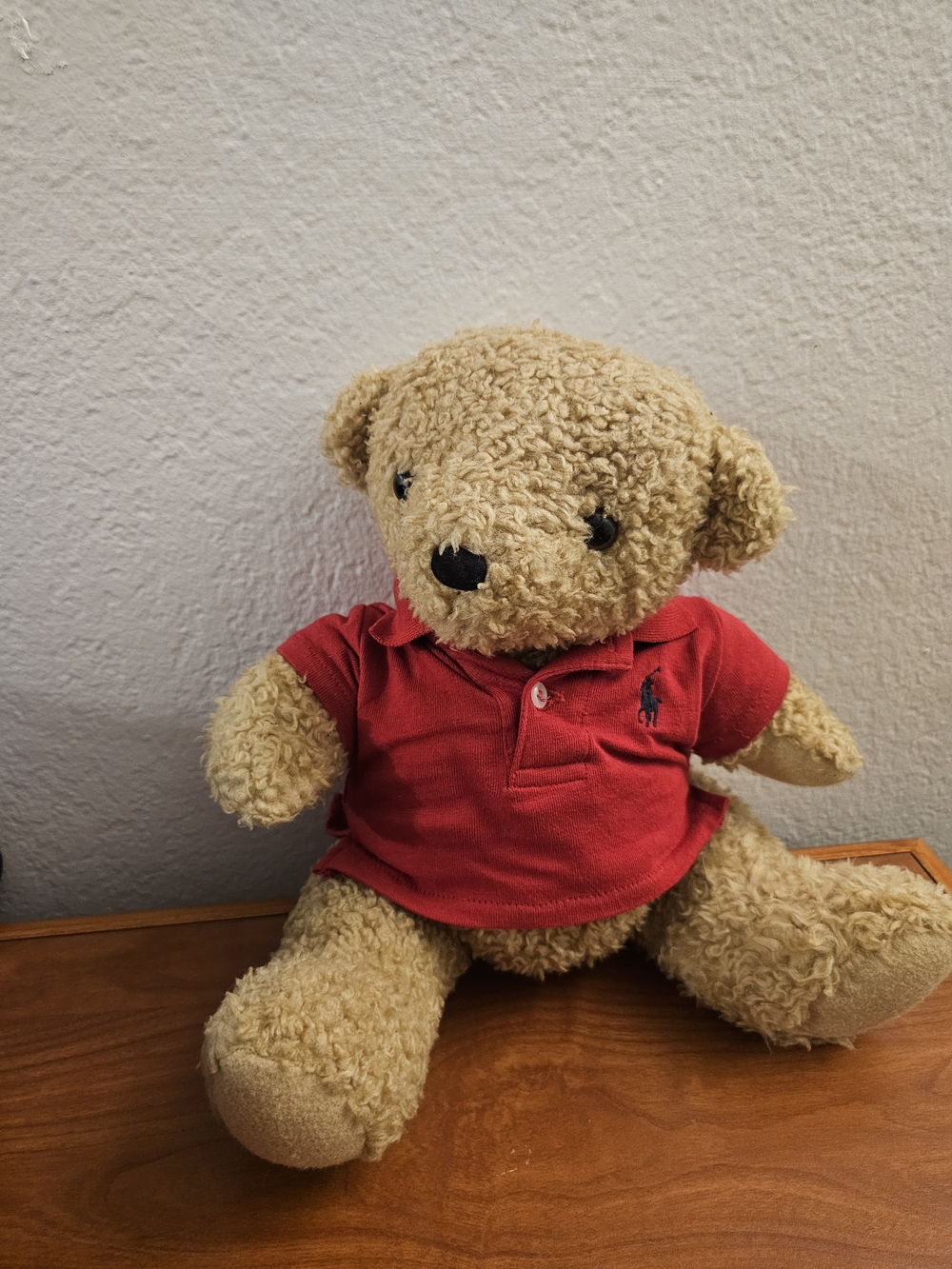 Ralph Lauren Tan Teddy Bear with Red Polo